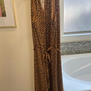 Banana Republic Brown and Black Spotted Dress